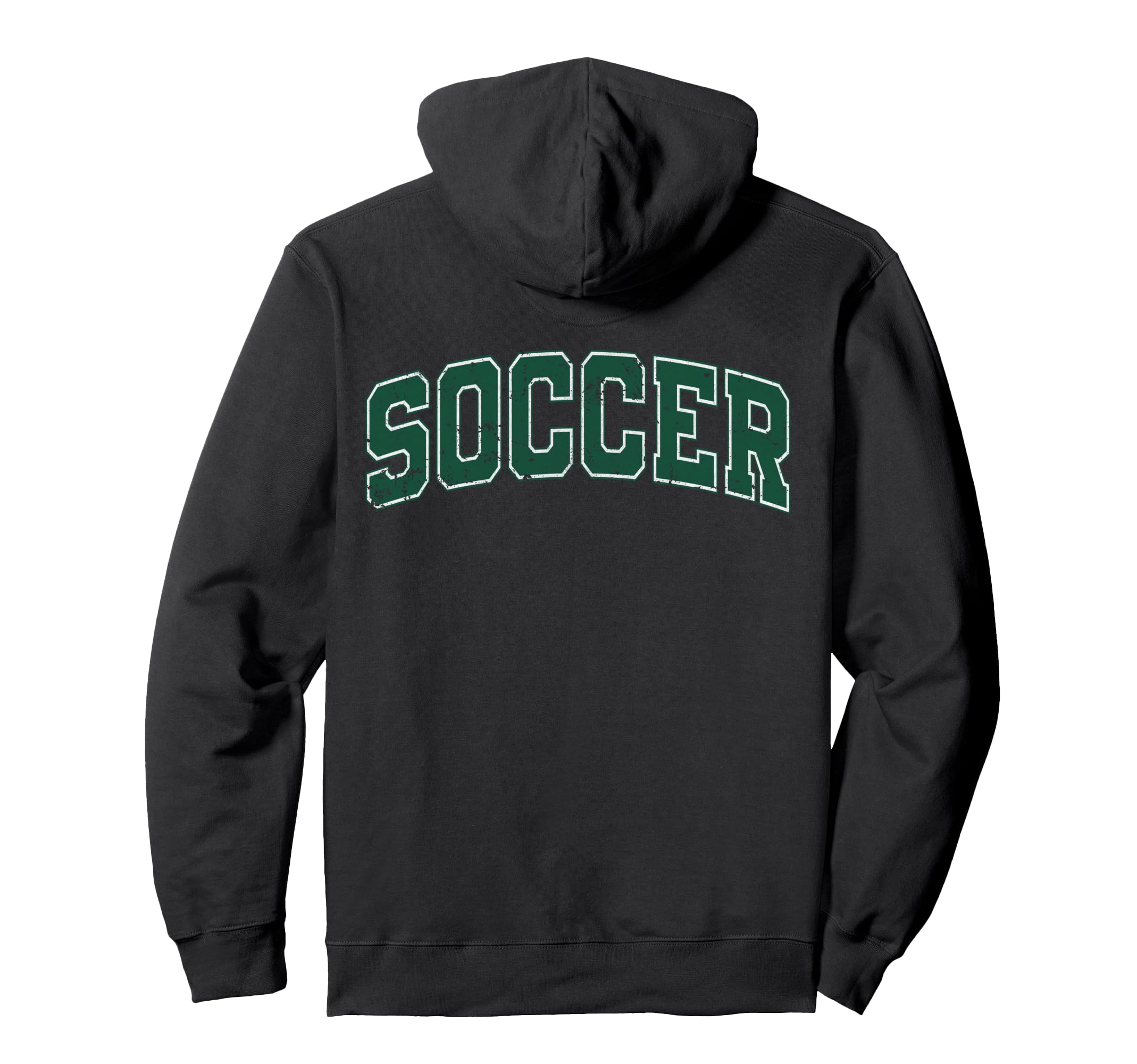Soccer Varsity Green Text Hoodie - Casual Everyday Wear Men Women - T-Shirt, Sweatshirt, Hoodie