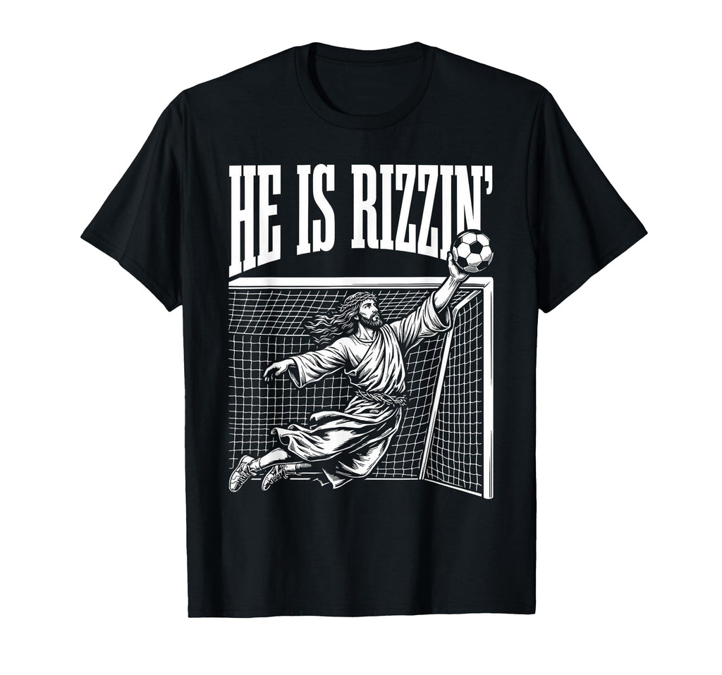 Easter He Is Rizzin Funny Christian Meme T-Shirt - Minimalist Print Unisex - T-Shirt, Sweatshirt, Hoodie
