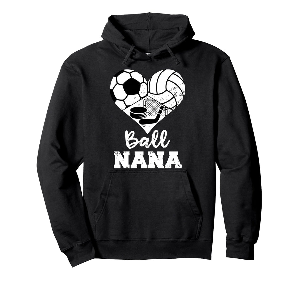 Ball Nana Heart Funny Soccer Volleyball Hoodie - Custom Art Print Unisex - T-Shirt, Sweatshirt, Hoodie