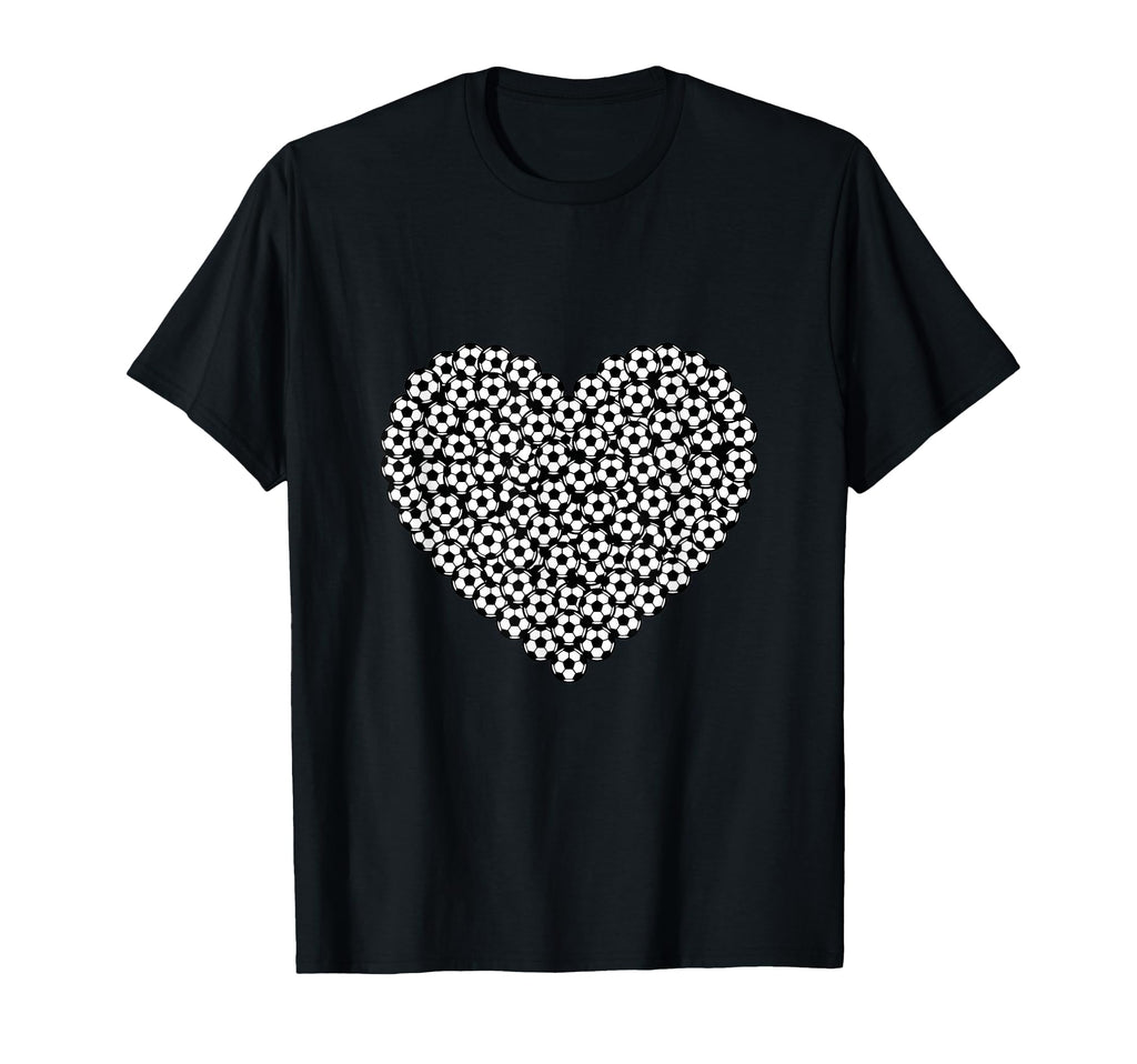 Heart Shaped Soccer Ball Art T-Shirt - Fun Novelty Design for Adults - T-Shirt, Sweatshirt, Hoodie
