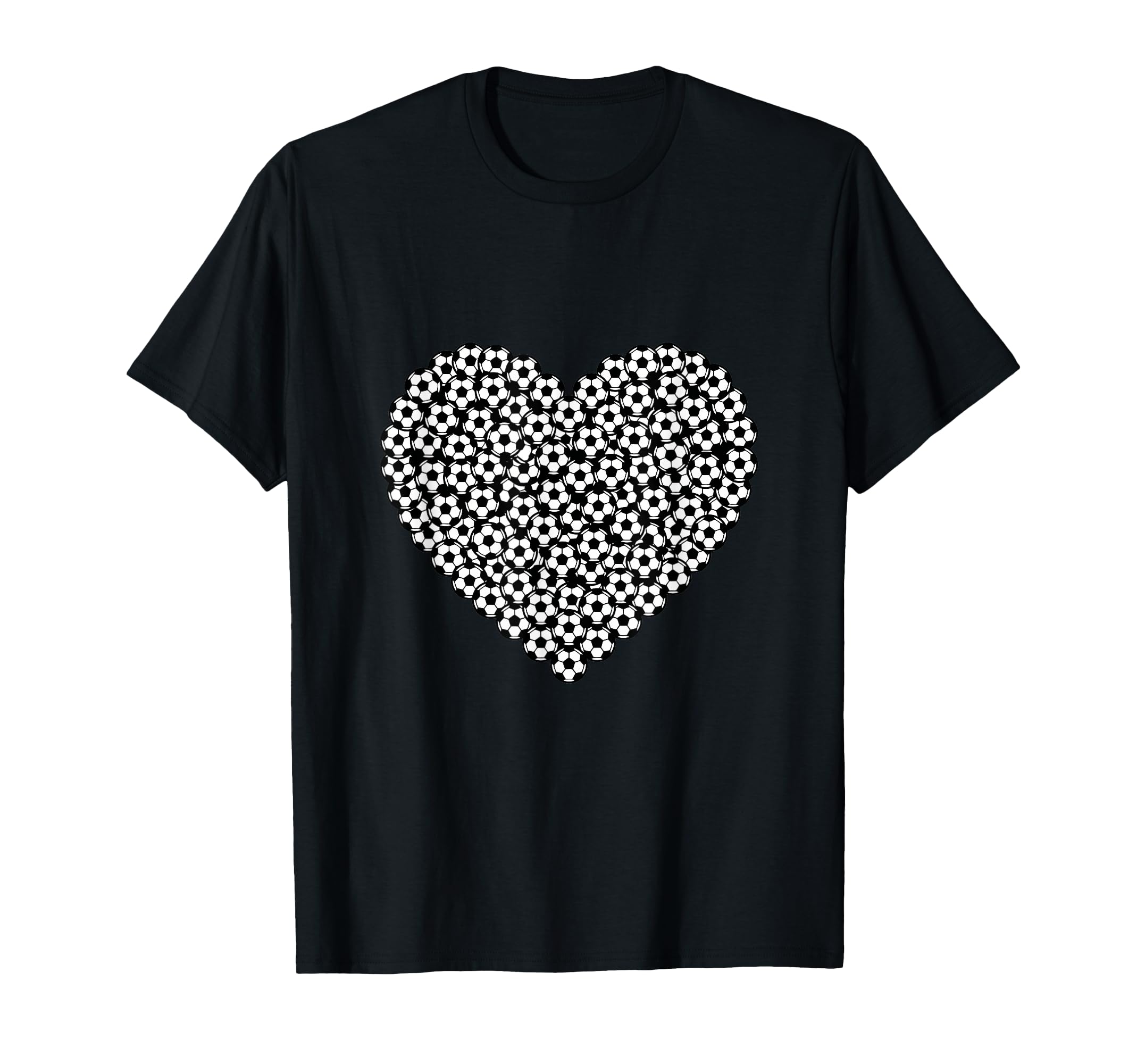 Heart Shaped Soccer Ball Art T-Shirt - Fun Novelty Design for Adults - T-Shirt, Sweatshirt, Hoodie