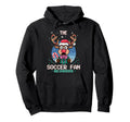 Soccer Fan Reindeer Matching Family Hoodie - Fun Novelty Design Unisex - T-Shirt, Sweatshirt, Hoodie