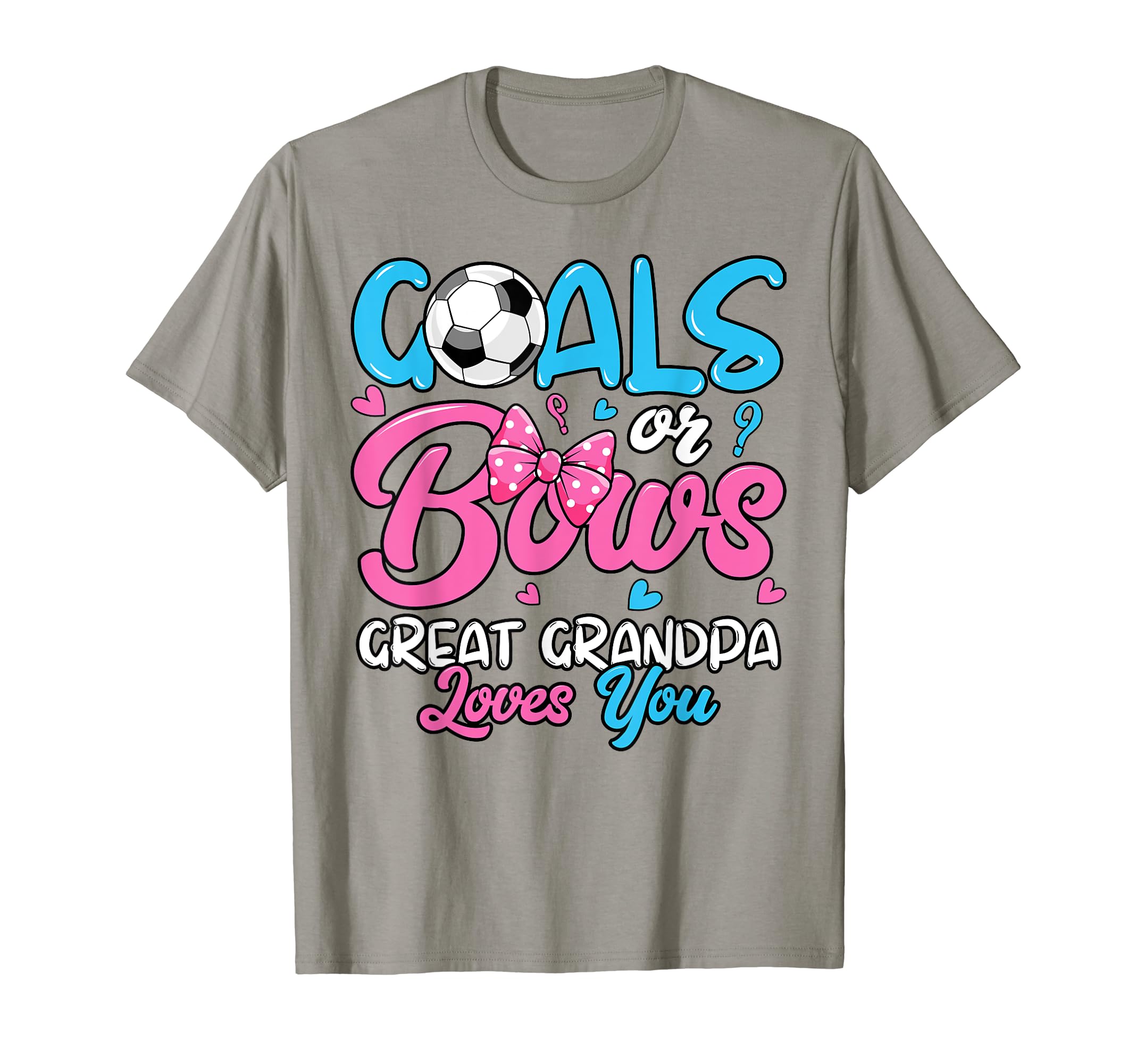 Gender Reveal Goals Or Bows Great T-Shirt - Custom Art Print for Adults - T-Shirt, Sweatshirt, Hoodie