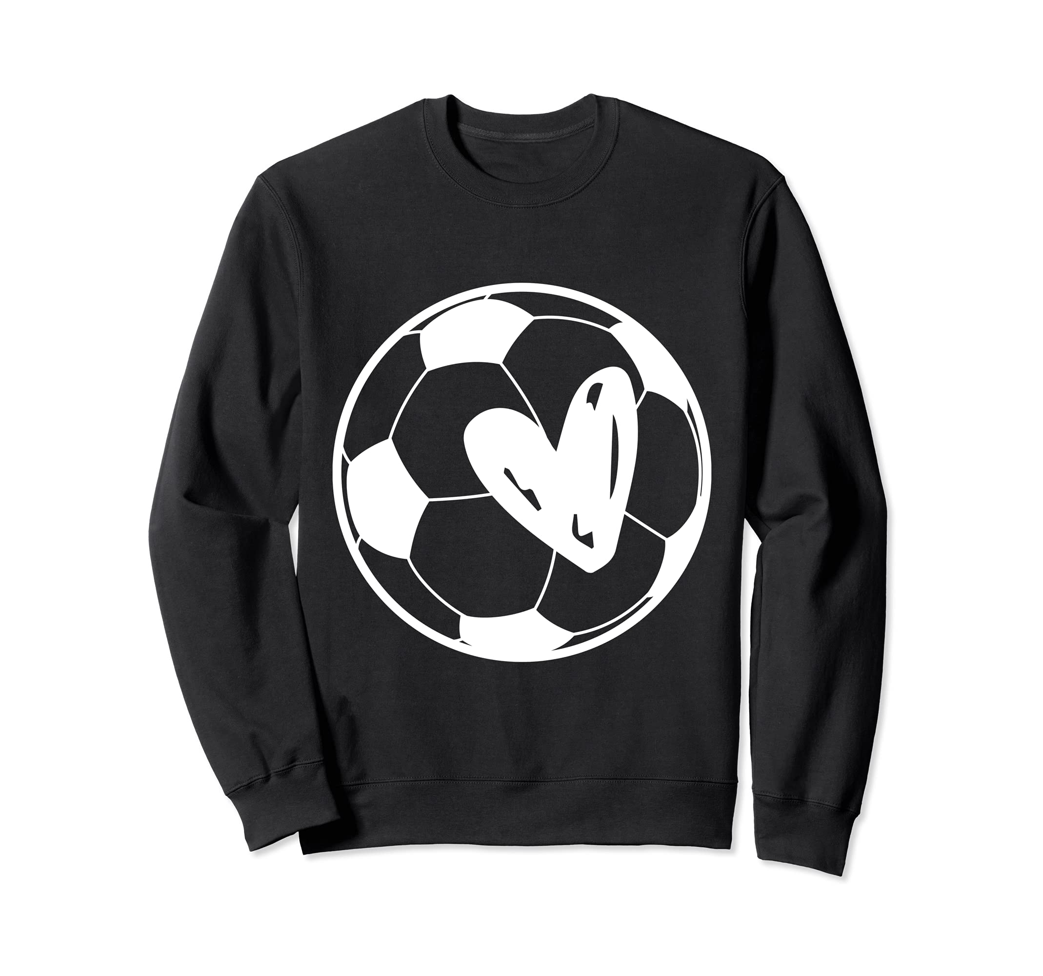 Funny Soccer T Soccer Love Ball Heart Sweatshirt - Unique Graphic Men Women - T-Shirt, Sweatshirt, Hoodie