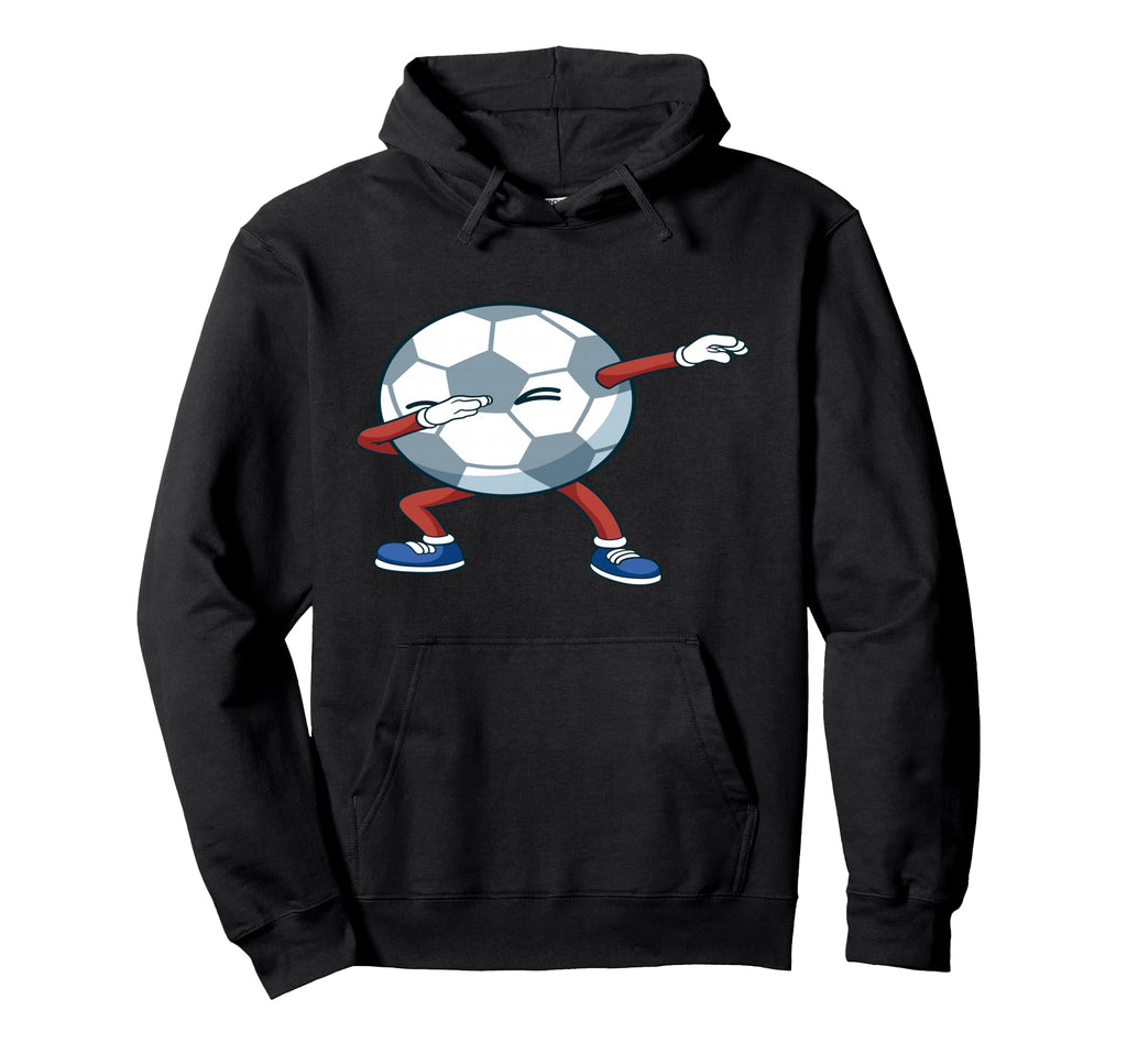 Funny Dabbing Soccer Ball Soccer Hoodie - Fun Novelty Design Men Women - T-Shirt, Sweatshirt, Hoodie