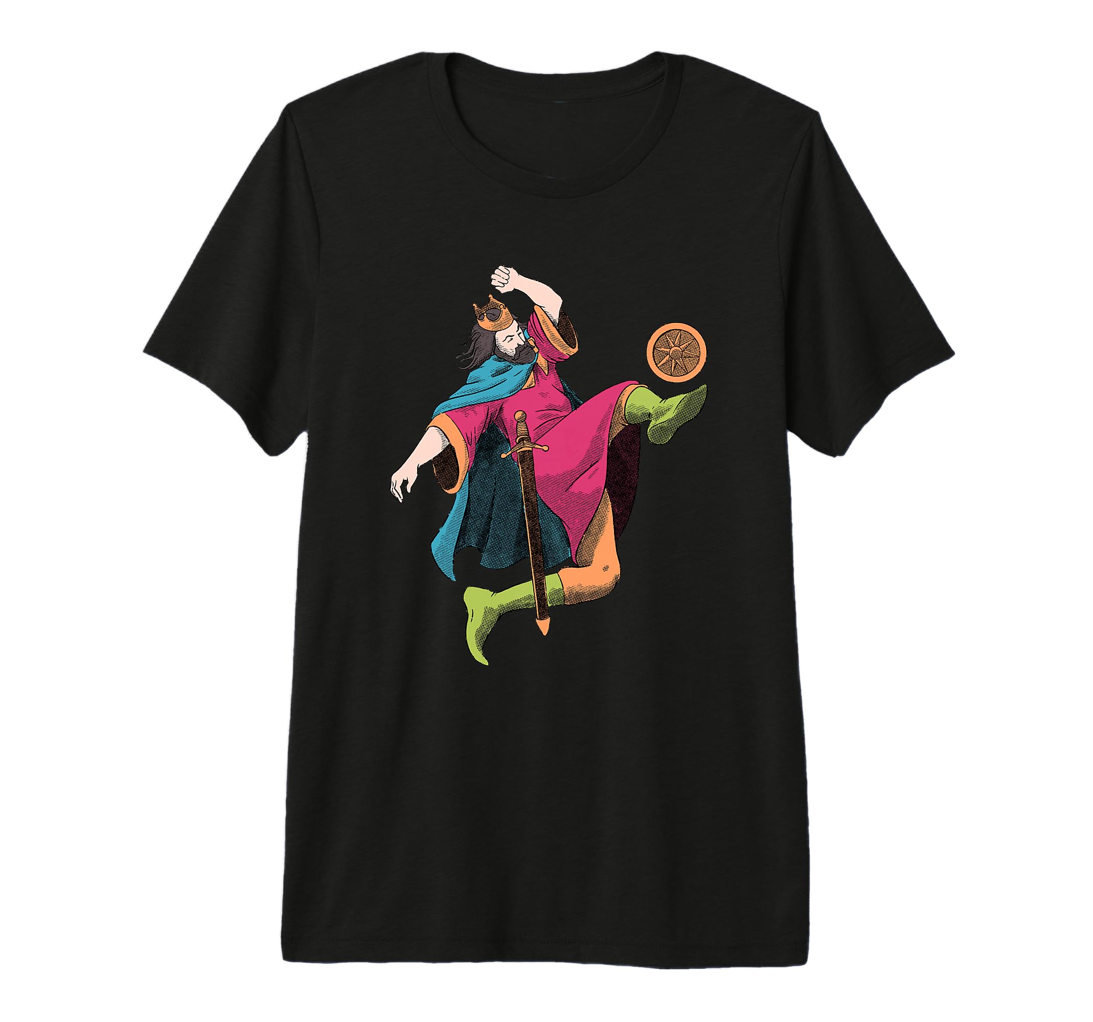 King Playing Football Royal Footballer T-Shirt - Graphic Print Men Women - T-Shirt, Sweatshirt, Hoodie