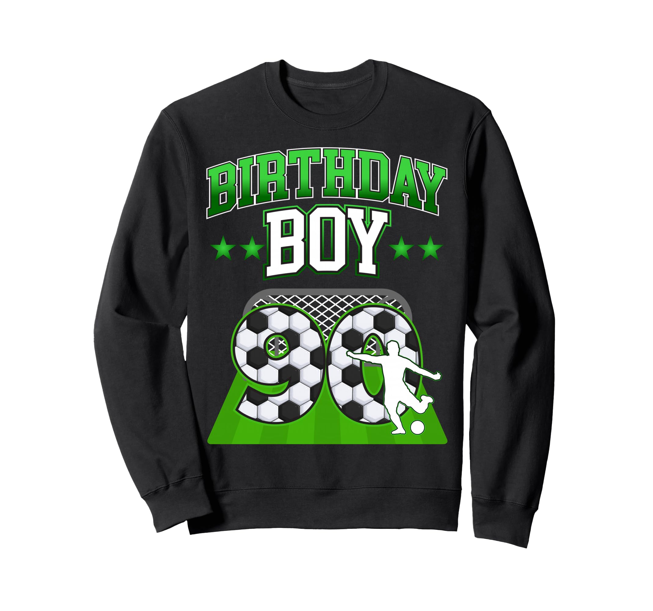 Soccer Themed Birthday Outfit 90 Year Sweatshirt - Custom Art Print Unisex - T-Shirt, Sweatshirt, Hoodie