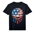Ice Cream Drip Game American Usa Flag T-Shirt - Minimalist Print Men Women - T-Shirt, Sweatshirt, Hoodie