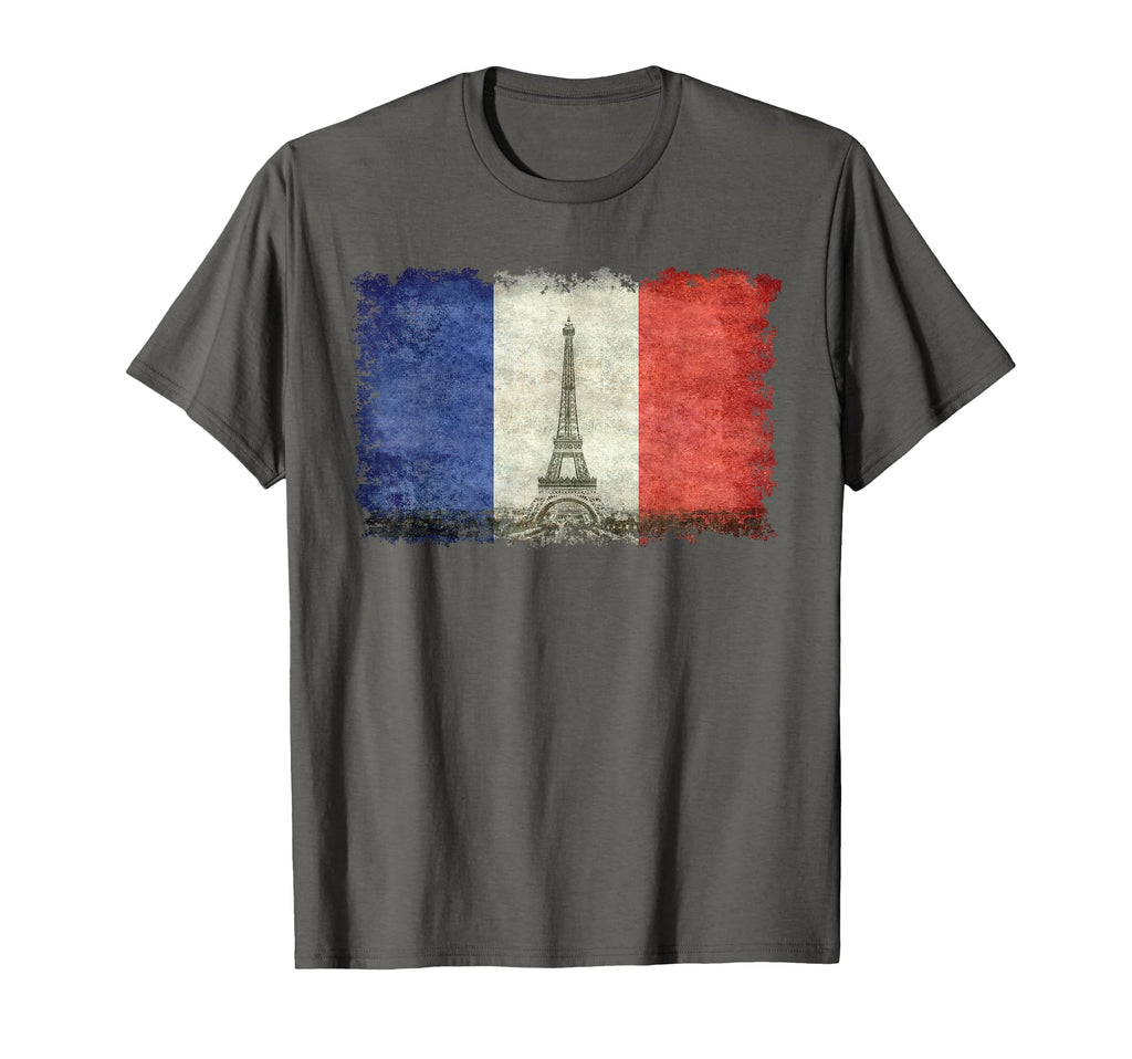 French Flag Postcard Eiffel Tower T-Shirt - Minimalist Print Unisex - T-Shirt, Sweatshirt, Hoodie