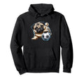 Pug Soccer Player Fan Champion Ball Hoodie - Novelty Apparel for Adults - T-Shirt, Sweatshirt, Hoodie