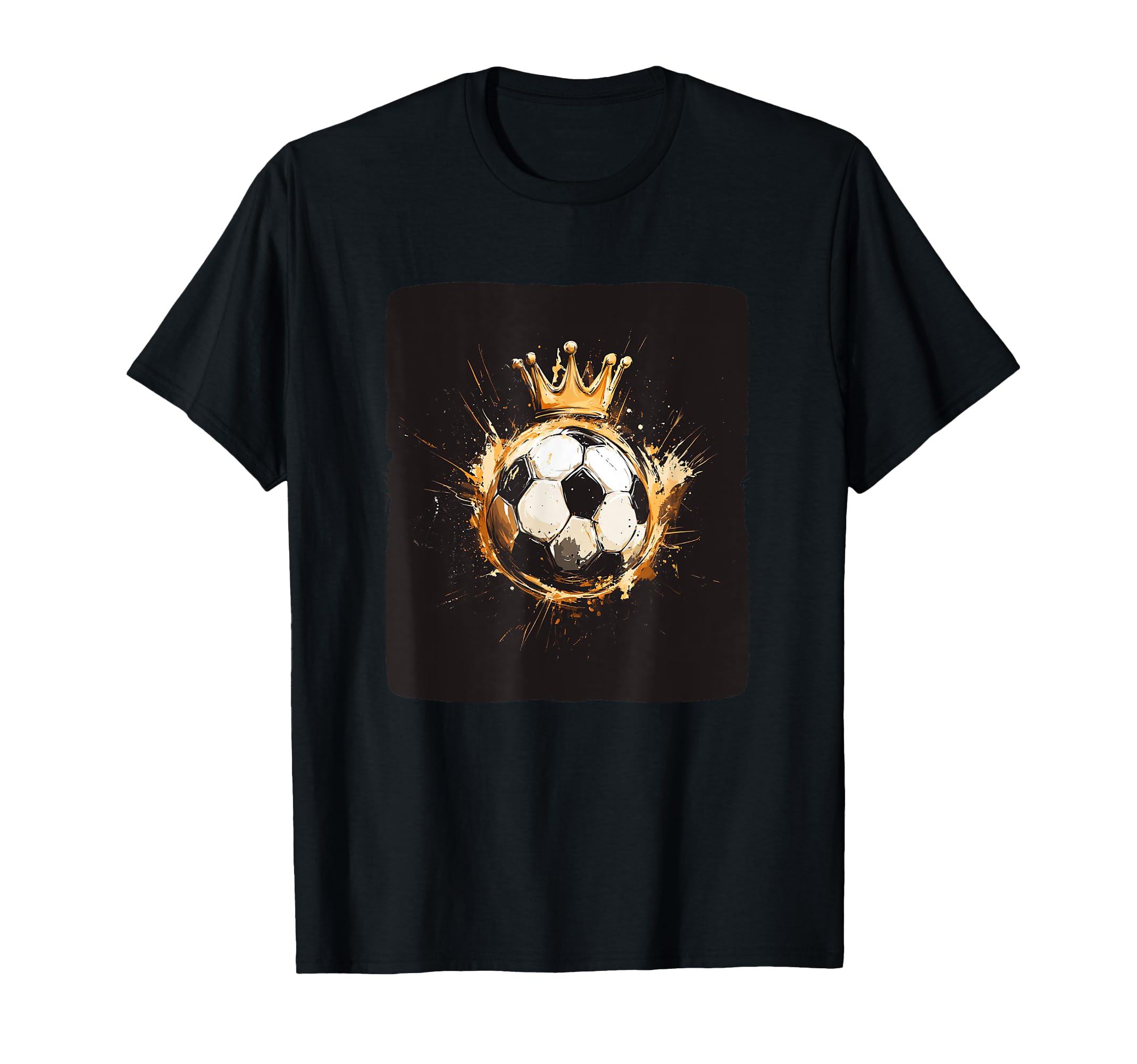 Nice Soccer Ball Golden Crown And T-Shirt - Casual Everyday Wear for Adults - T-Shirt, Sweatshirt, Hoodie