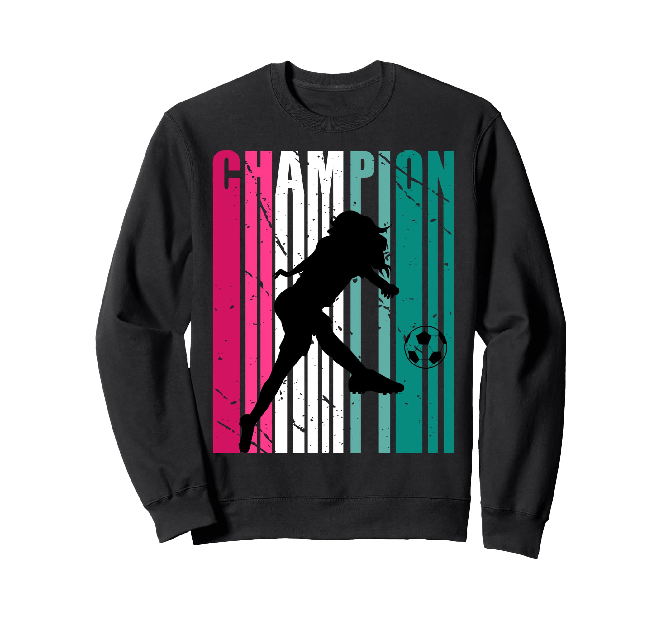 Champion Soccer Football Silhouette Sweatshirt - Unique Graphic Men Women - T-Shirt, Sweatshirt, Hoodie