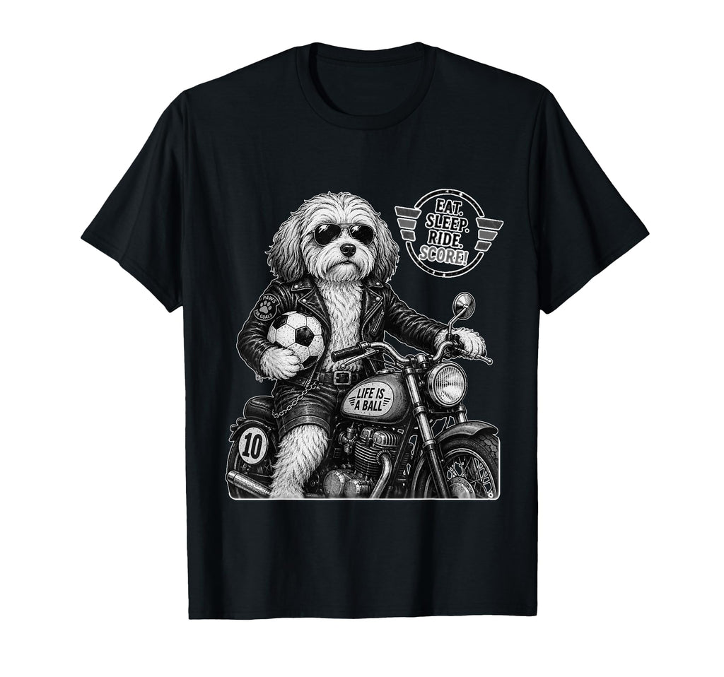 Havanese Motorbike Love Footbal T-Shirt - Aesthetic Graphic Men Women - T-Shirt, Sweatshirt, Hoodie