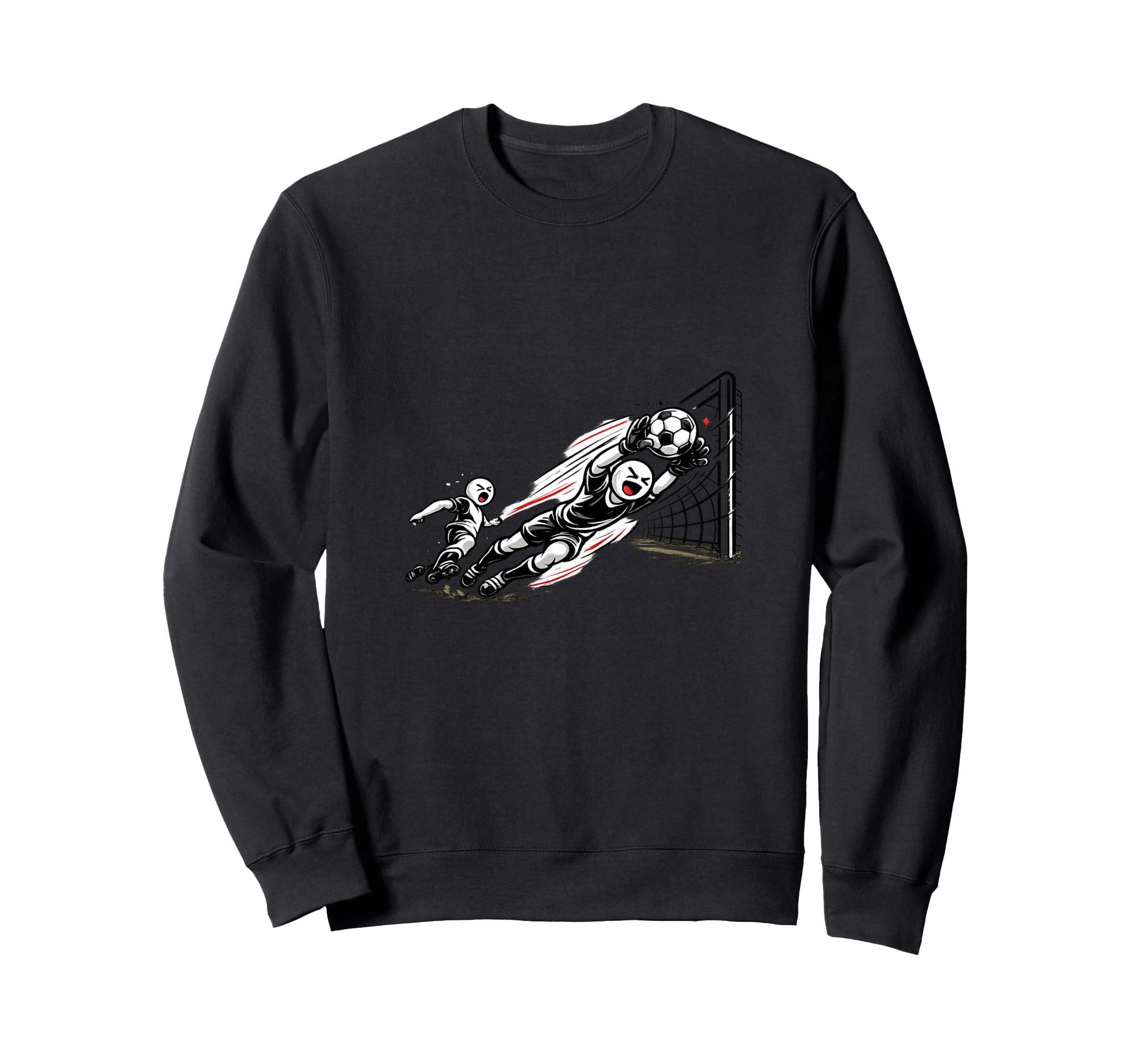 Funny Stick Goalkeeper Soccer Sweatshirt - Unique Graphic for Adults - T-Shirt, Sweatshirt, Hoodie