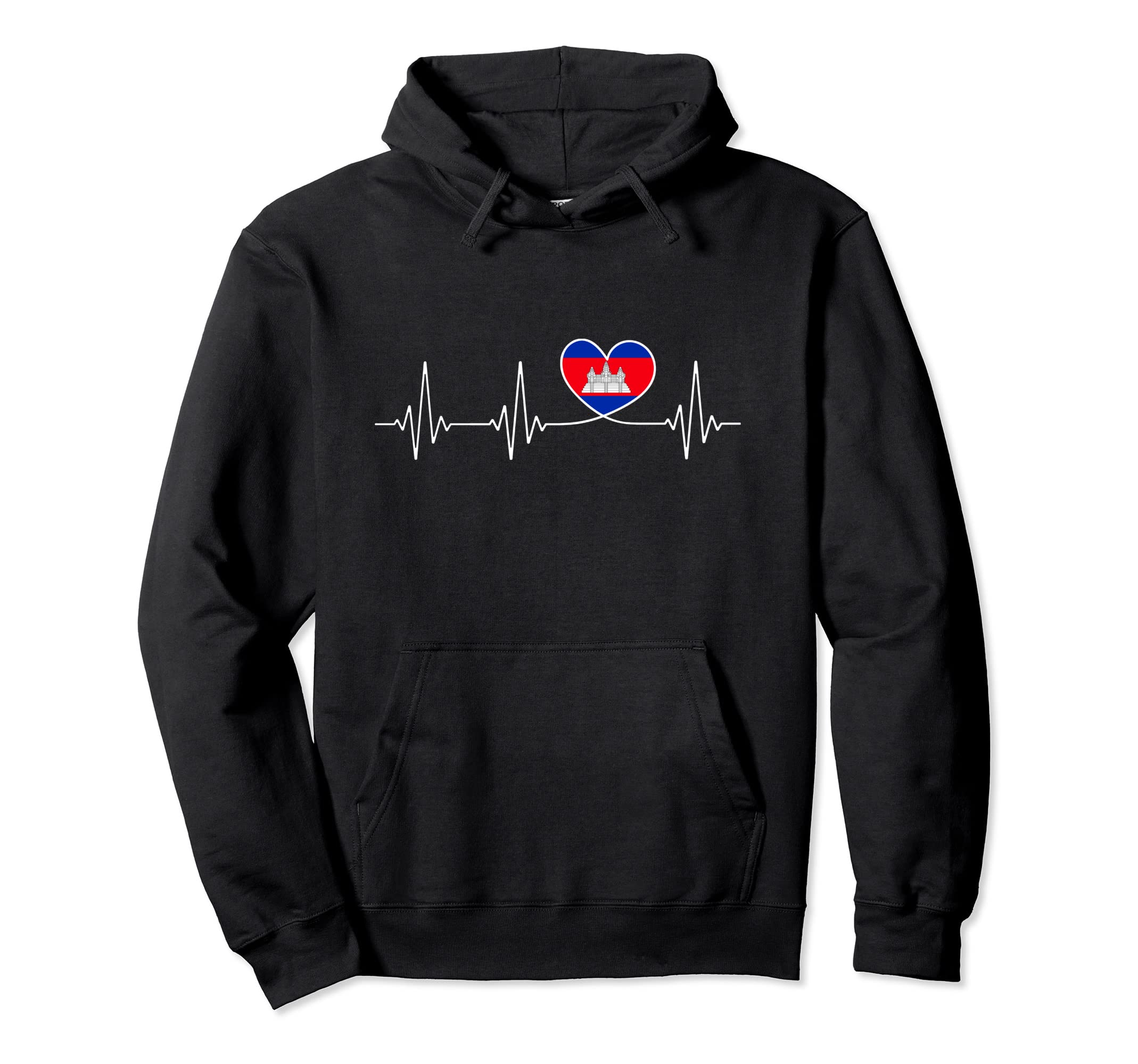 Cambodia Love Heartbeat And Cambodian Hoodie - Aesthetic Graphic Men Women - T-Shirt, Sweatshirt, Hoodie