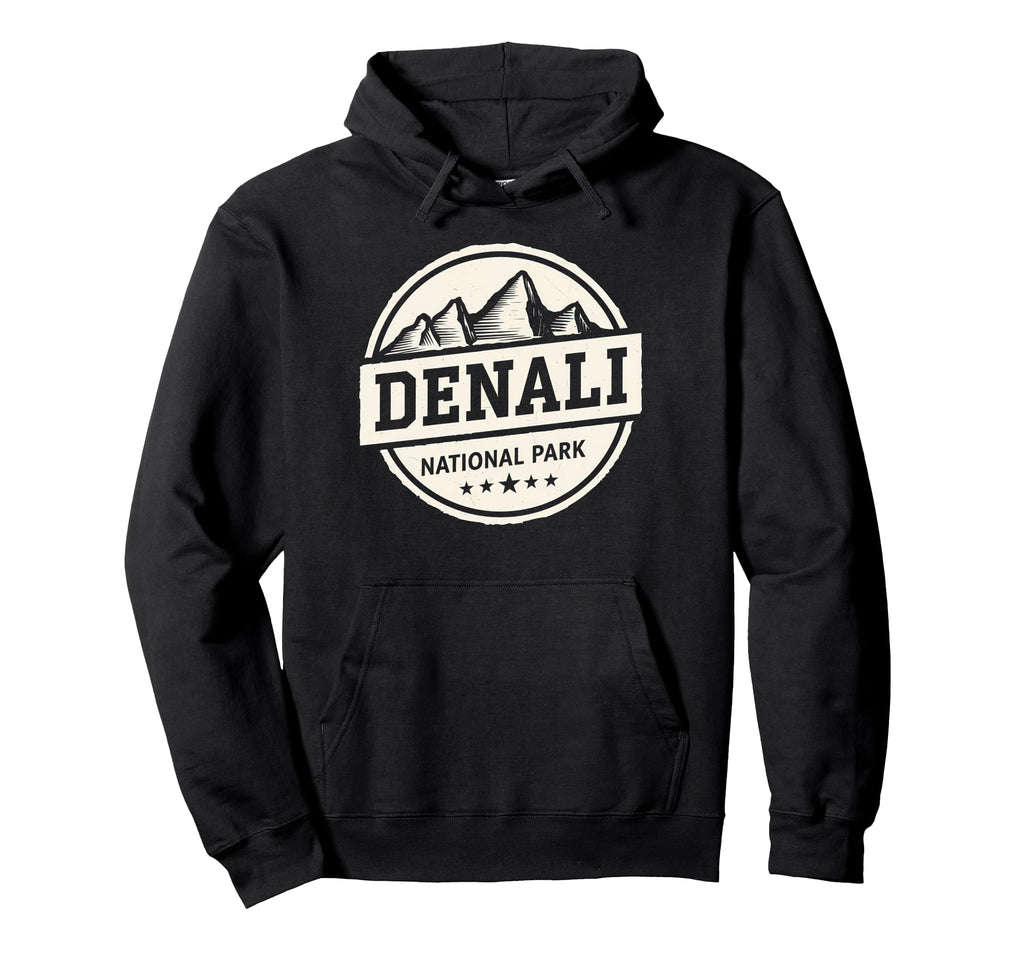 Denali Est 1917 Alaska National Park Hoodie - Custom Art Print Unisex - T-Shirt, Sweatshirt, Hoodie