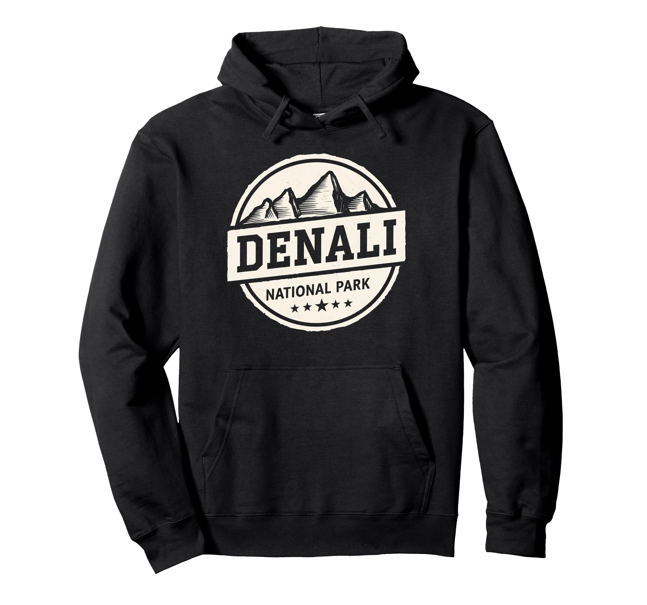 Denali Est 1917 Alaska National Park Hoodie - Custom Art Print Unisex - T-Shirt, Sweatshirt, Hoodie