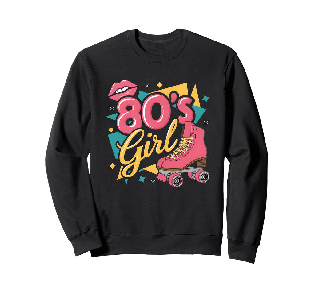 80S Roller Skate Vibes 80S Sweatshirt - Custom Art Print for Adults - T-Shirt, Sweatshirt, Hoodie