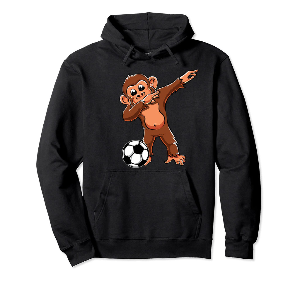 Dabbing Monkey Lovers Dab Soccer Player Hoodie - Graphic Print for Adults - T-Shirt, Sweatshirt, Hoodie