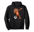 Dabbing Monkey Lovers Dab Soccer Player Hoodie - Graphic Print Men Women - T-Shirt, Sweatshirt, Hoodie