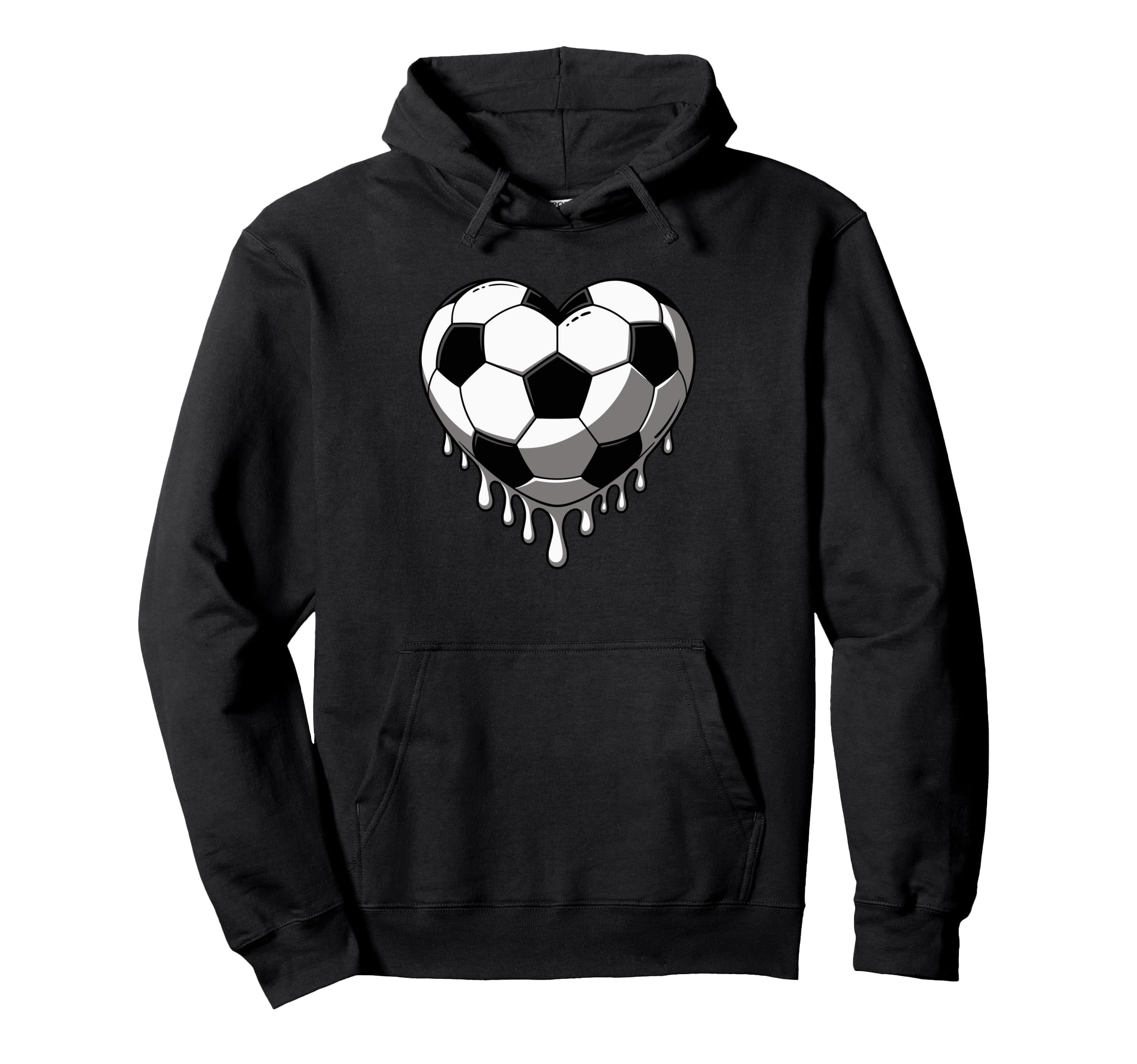 Melting Heart Shape Soccer Player Football Hoodie - Unique Graphic Unisex - T-Shirt, Sweatshirt, Hoodie
