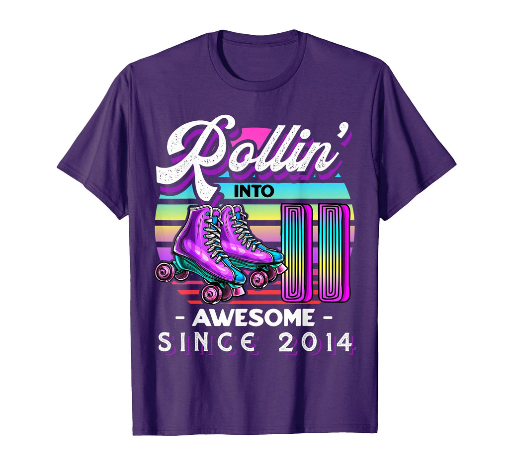 Birthday Roller Skating 11Th Rollin T-Shirt - Novelty Apparel Men Women - T-Shirt, Sweatshirt, Hoodie
