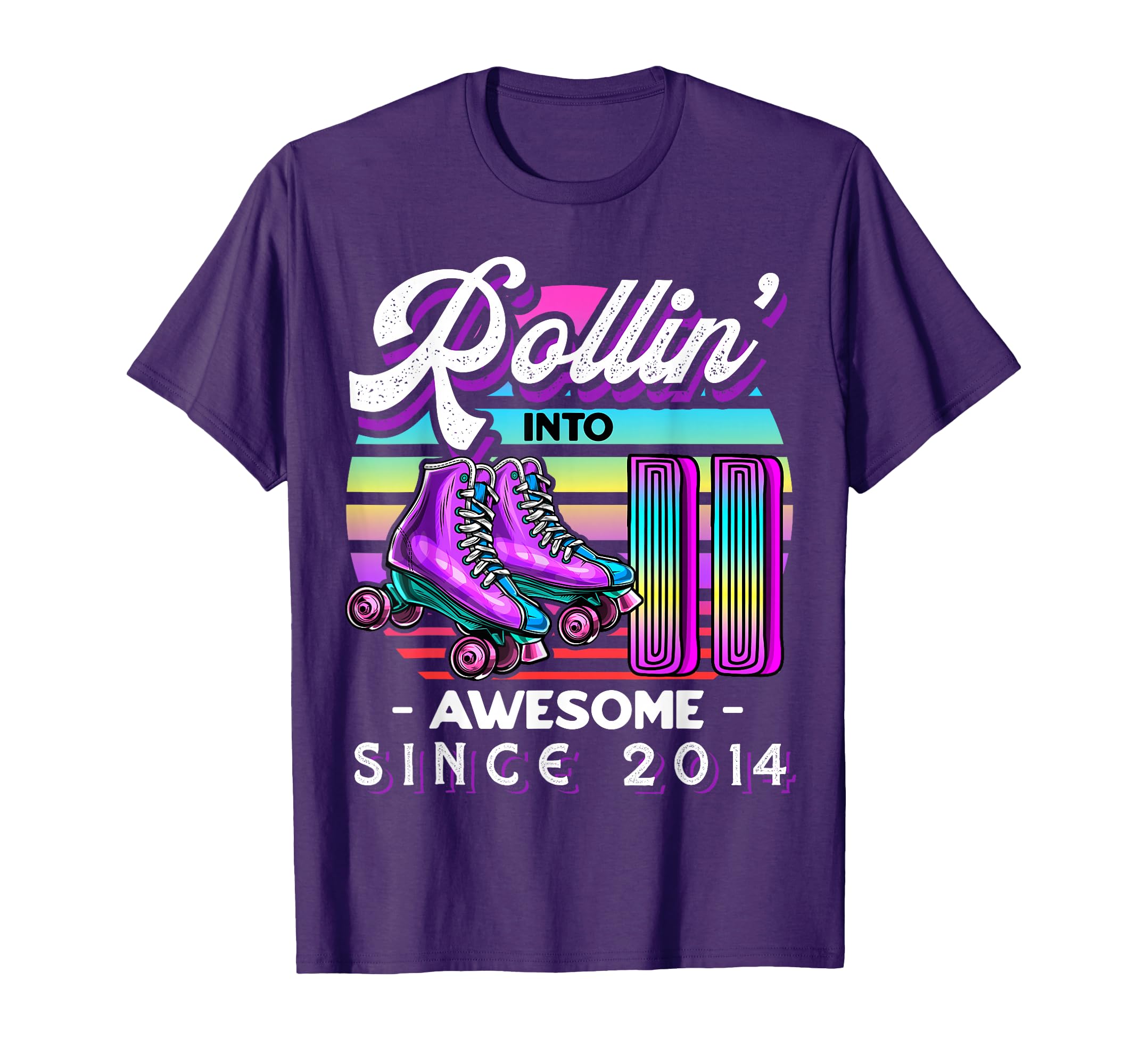 Birthday Roller Skating 11Th Rollin T-Shirt - Novelty Apparel Men Women - T-Shirt, Sweatshirt, Hoodie