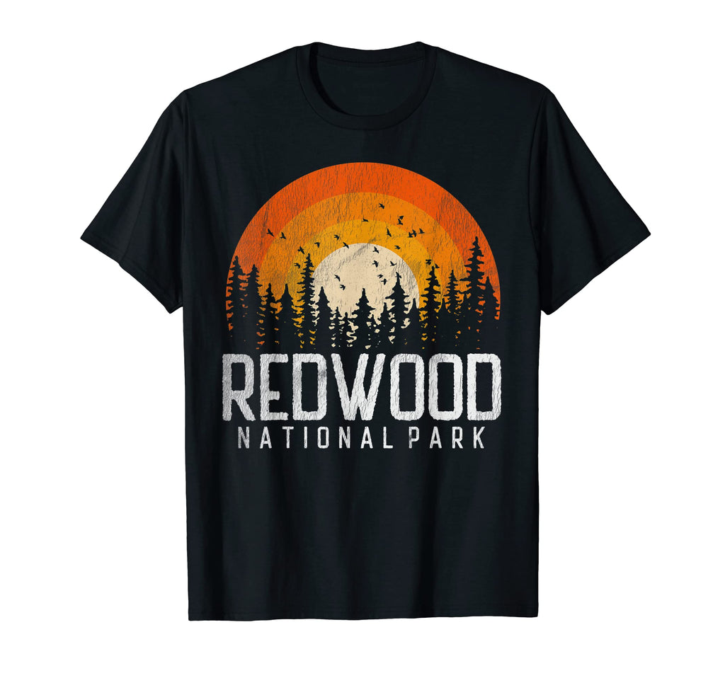 Redwood Us National Park California 80S T-Shirt - Trendy Graphic Unisex - T-Shirt, Sweatshirt, Hoodie