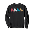 Colors Roller Skate Lineup Sweatshirt - Aesthetic Graphic for Adults - T-Shirt, Sweatshirt, Hoodie