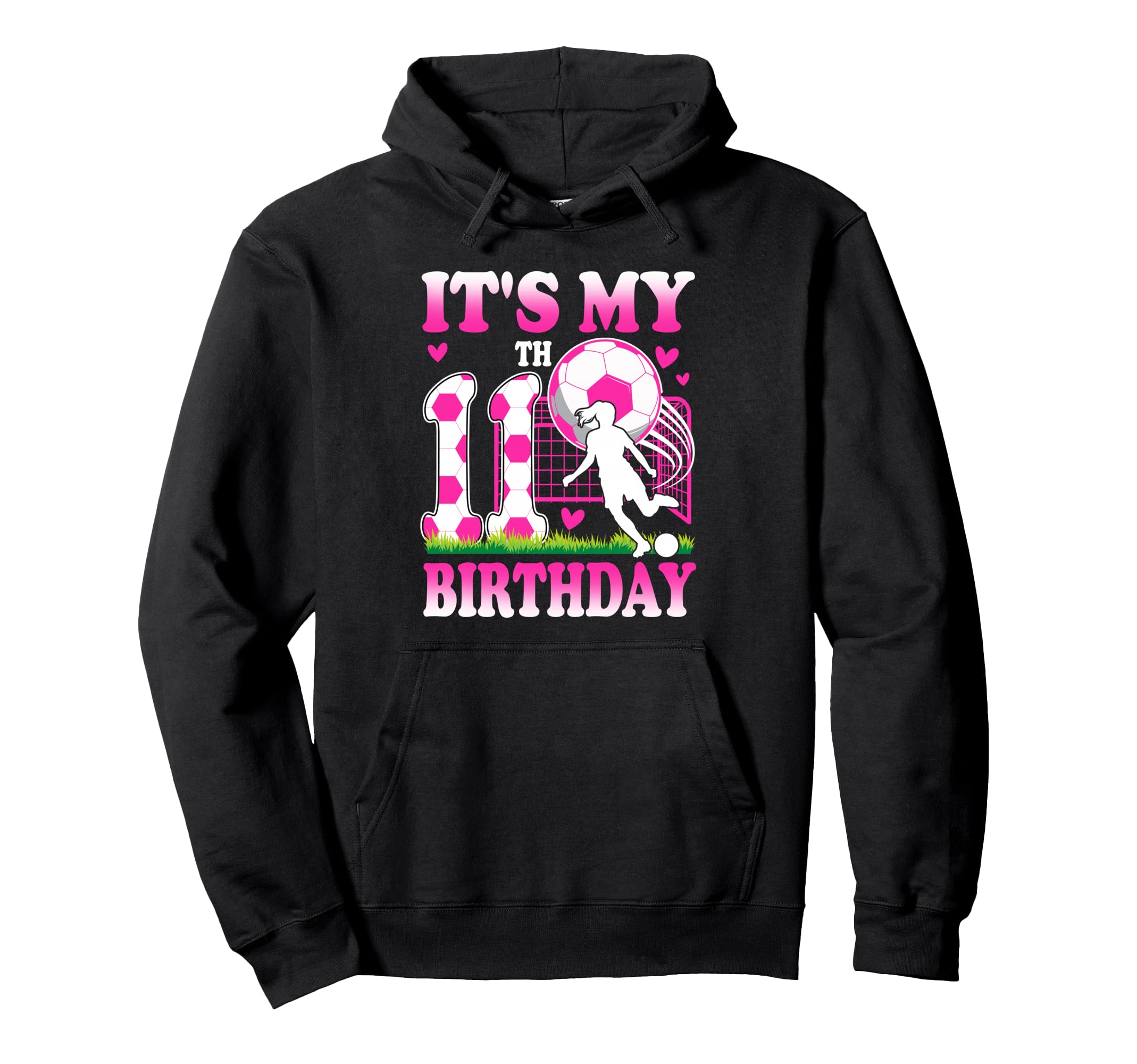 11 Year Old Birthday Soccer Themed Hoodie - Trendy Graphic for Adults - T-Shirt, Sweatshirt, Hoodie
