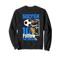 Soccer Player Action Art Sweatshirt - Casual Everyday Wear Men Women - T-Shirt, Sweatshirt, Hoodie