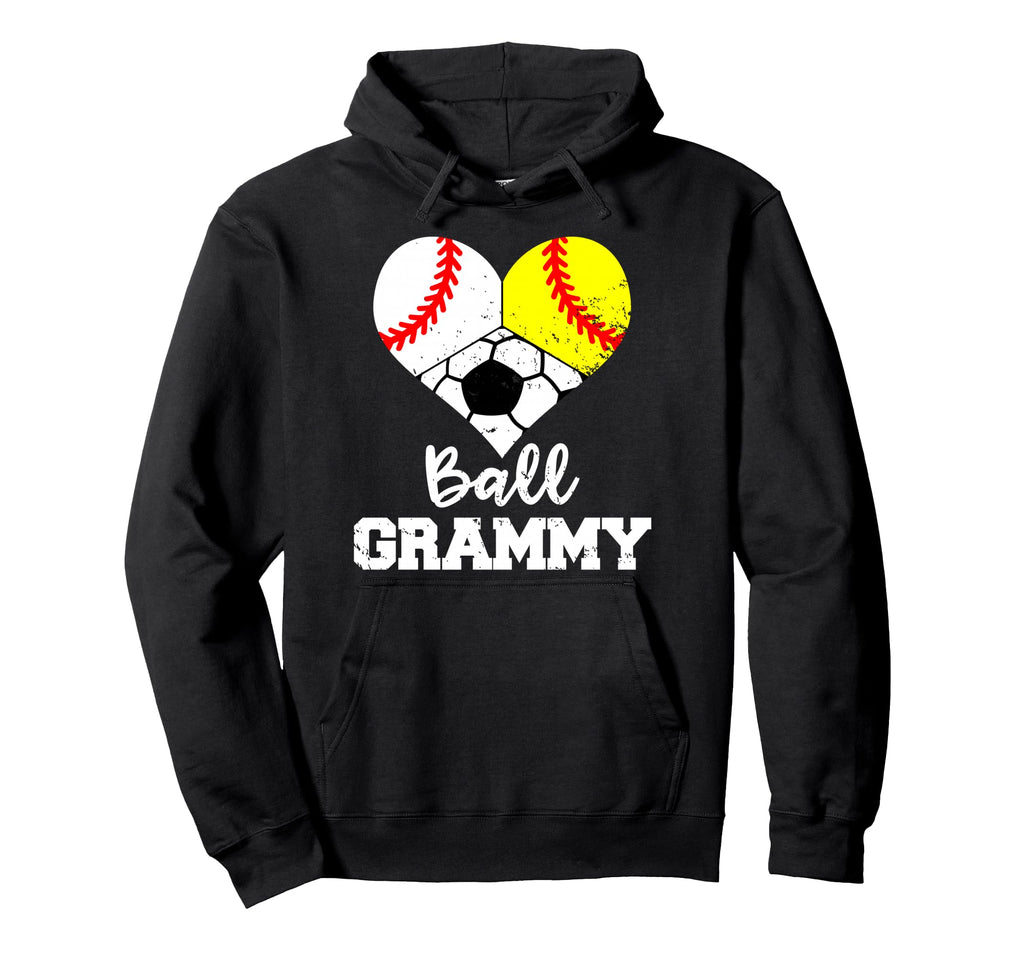 Ball Grammy Heart Funny Baseball Hoodie - Graphic Print for Adults - T-Shirt, Sweatshirt, Hoodie