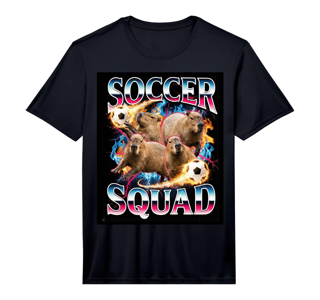 Soccer Squad Capybara Meme Ironic T-Shirt - Fun Novelty Design for Adults - T-Shirt, Sweatshirt, Hoodie