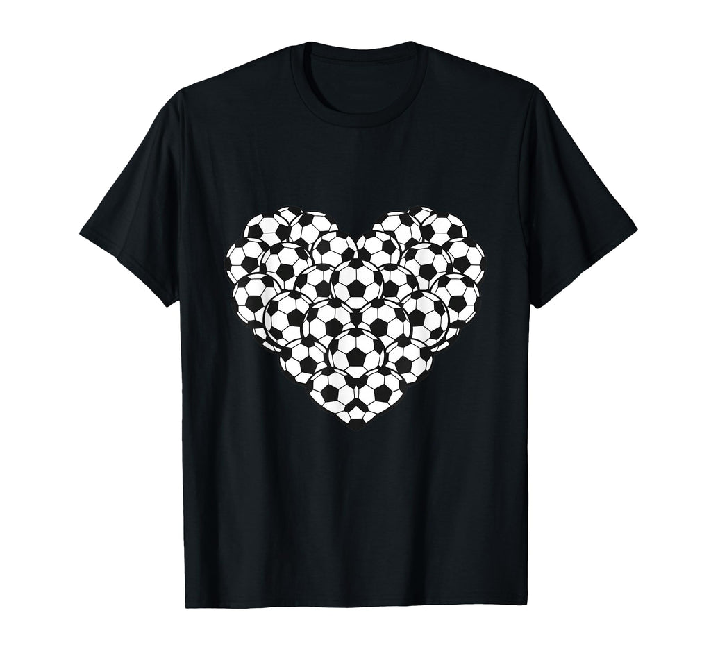 Heart Shaped Soccer Ball Artwork T-Shirt - Custom Art Print for Adults - T-Shirt, Sweatshirt, Hoodie