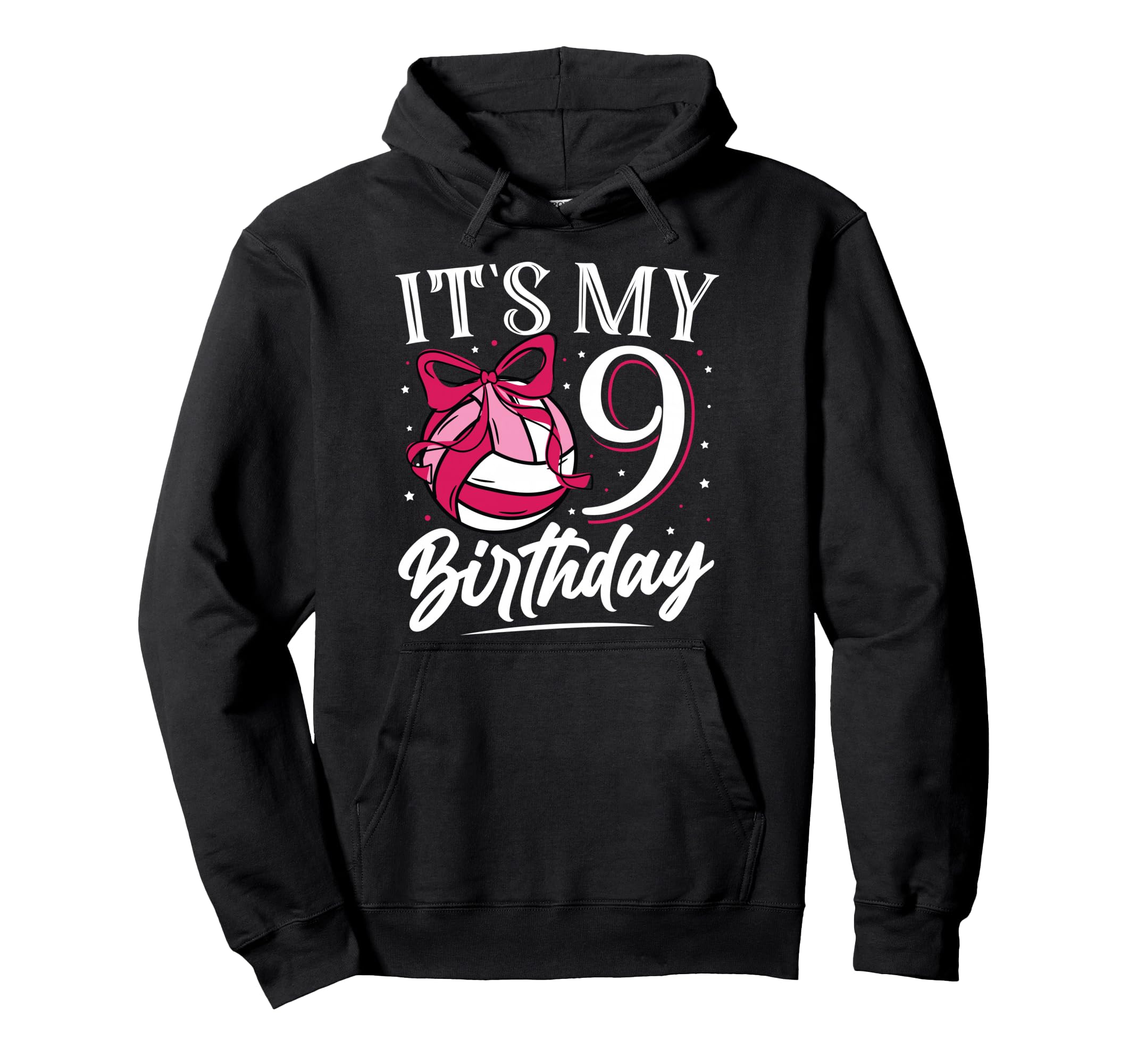 Its My Nine 9Th Birthday Volleyball Hoodie - Novelty Apparel for Adults - T-Shirt, Sweatshirt, Hoodie