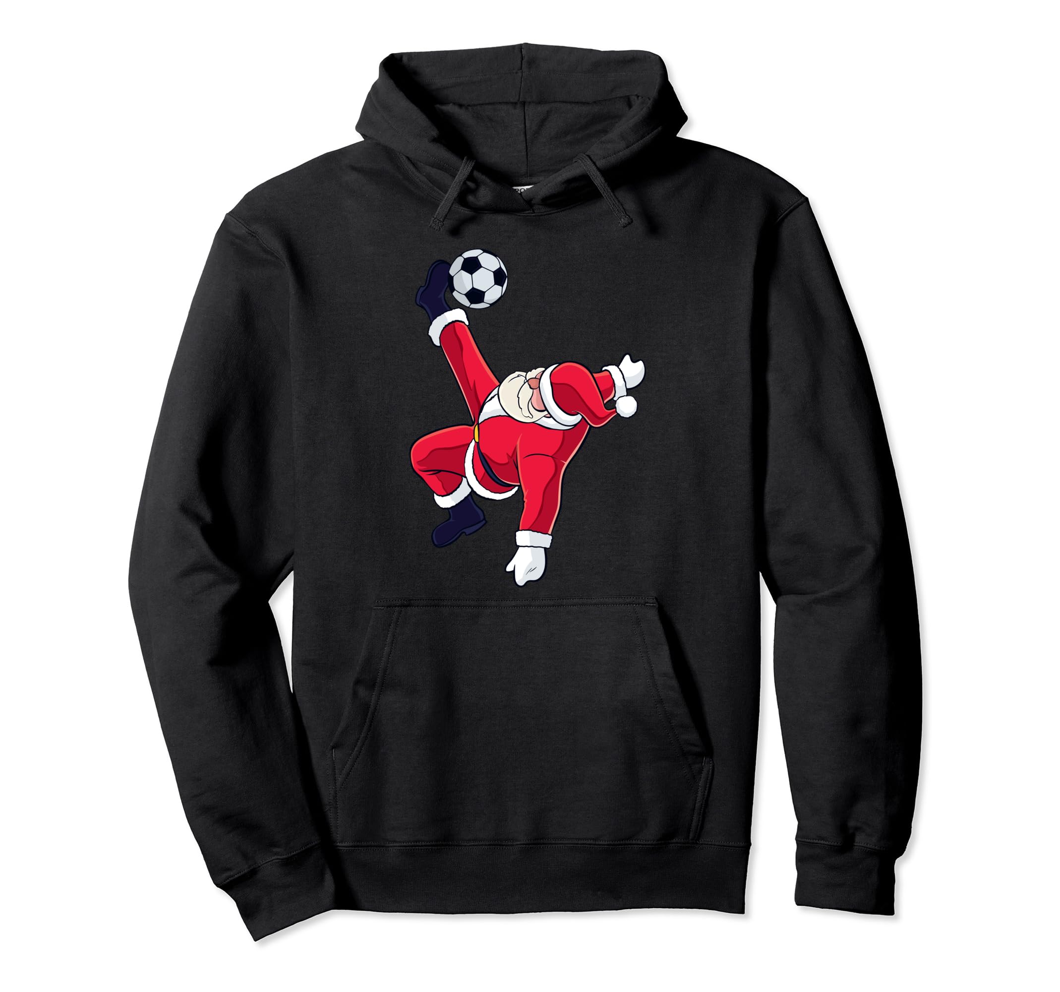 Soccer Santa Bicycle Kick Ball Sport Hoodie - Unique Graphic for Adults - T-Shirt, Sweatshirt, Hoodie