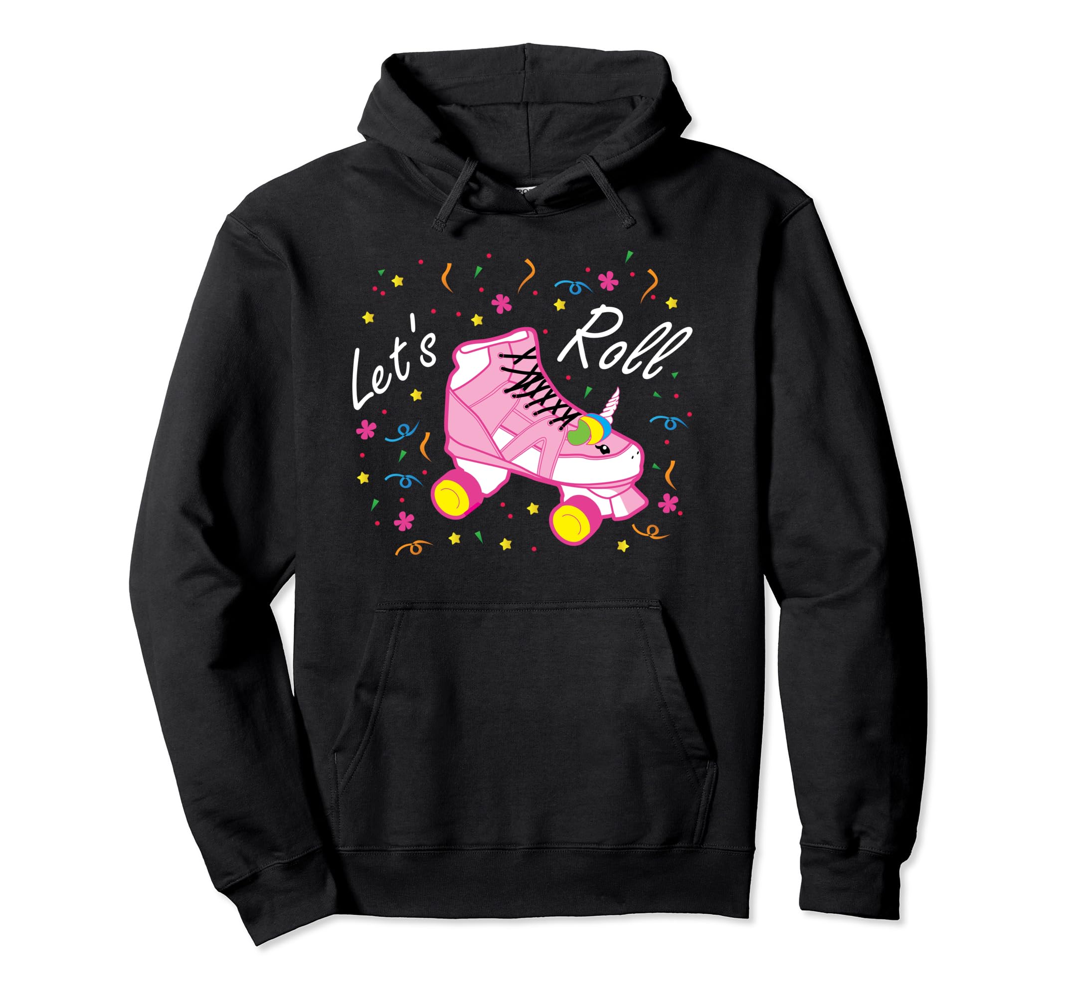 Lets Roll Unicorn Roller Skate Funny Hoodie - Streetwear Style Men Women - T-Shirt, Sweatshirt, Hoodie