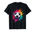 Colorful Tie Dye Soccer Ball T-Shirt - Minimalist Print Men Women - T-Shirt, Sweatshirt, Hoodie