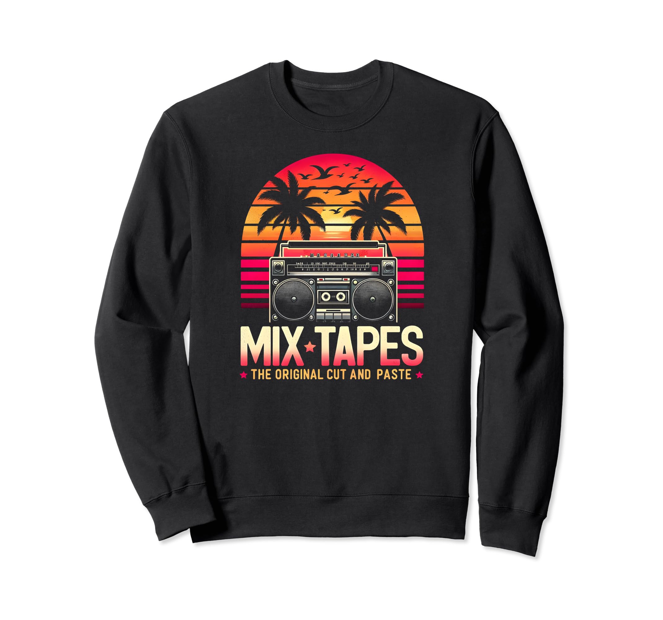 Sunset Mix Tapes Cassette Tape Sweatshirt - Casual Everyday Wear Men Women - T-Shirt, Sweatshirt, Hoodie