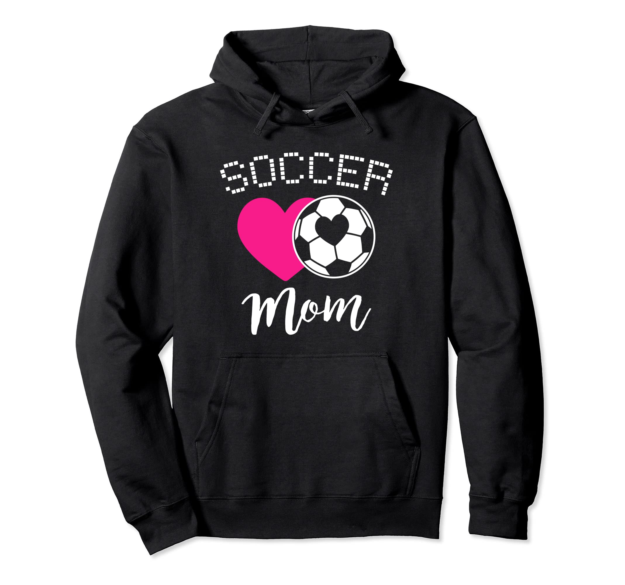 Soccer Mom Love Heart Mama Mommy Mother Hoodie - Trendy Graphic Unisex - T-Shirt, Sweatshirt, Hoodie