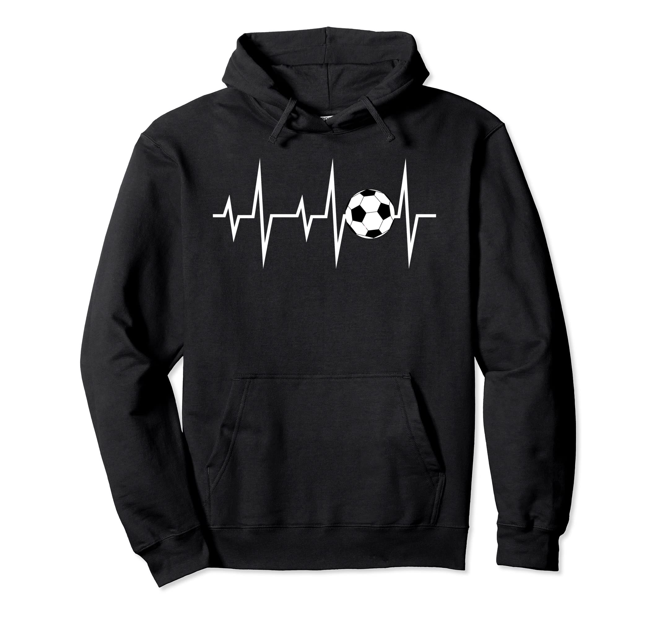 Soccer Heartbeat Ekg Love Soccer Hoodie - Casual Everyday Wear Unisex - T-Shirt, Sweatshirt, Hoodie