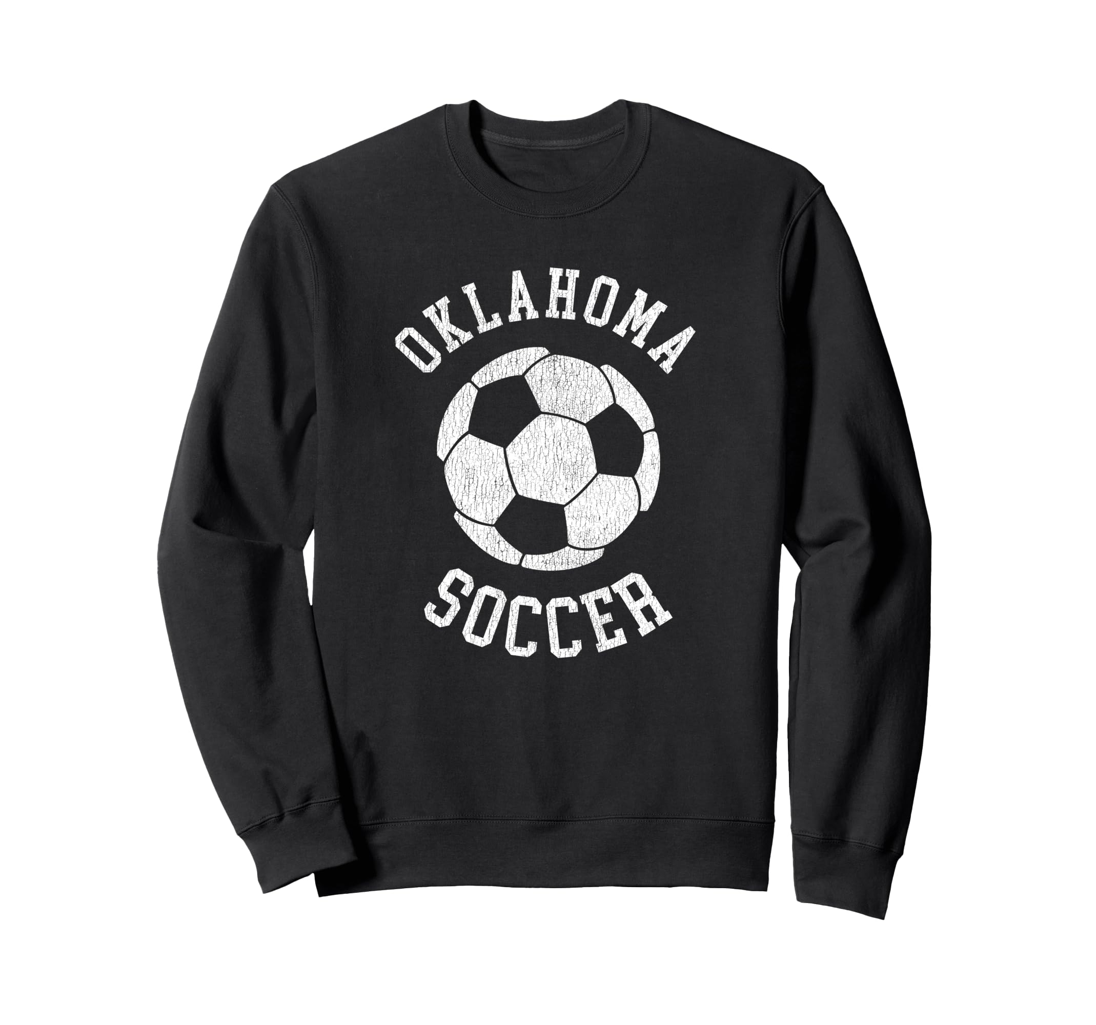 Oklahoma Soccer Distressed 90S Sweatshirt - Casual Everyday Wear Unisex - T-Shirt, Sweatshirt, Hoodie