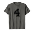 Number 4 Four Varsity Distressed T-Shirt - Casual Everyday Wear for Adults - T-Shirt, Sweatshirt, Hoodie