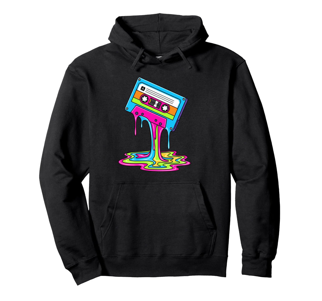Melting Cassette Tape 90S 80S Art Hoodie - Aesthetic Graphic for Adults - T-Shirt, Sweatshirt, Hoodie