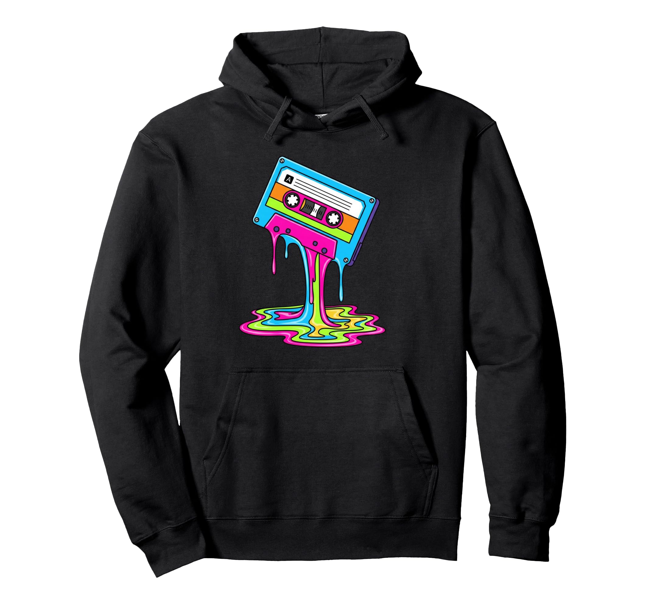 Melting Cassette Tape 90S 80S Art Hoodie - Aesthetic Graphic for Adults - T-Shirt, Sweatshirt, Hoodie