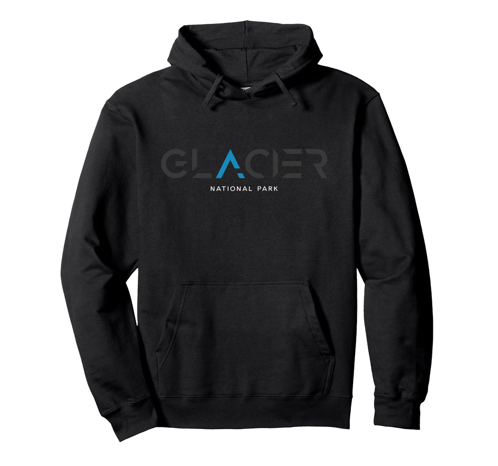 Glacier National Park Montana Tonal Hoodie - Aesthetic Graphic for Adults - T-Shirt, Sweatshirt, Hoodie