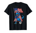 Usa Flag T Rex Soccer Patriotic T-Shirt - Fun Novelty Design Unisex - T-Shirt, Sweatshirt, Hoodie