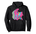 Father Playing Soccer Son Love 80S Colors Hoodie - Graphic Print Unisex - T-Shirt, Sweatshirt, Hoodie