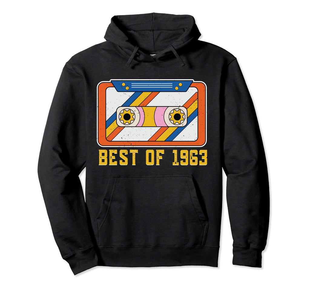 Best 1963 Cassette Tape 60 Years Old Hoodie - Aesthetic Graphic for Adults - T-Shirt, Sweatshirt, Hoodie
