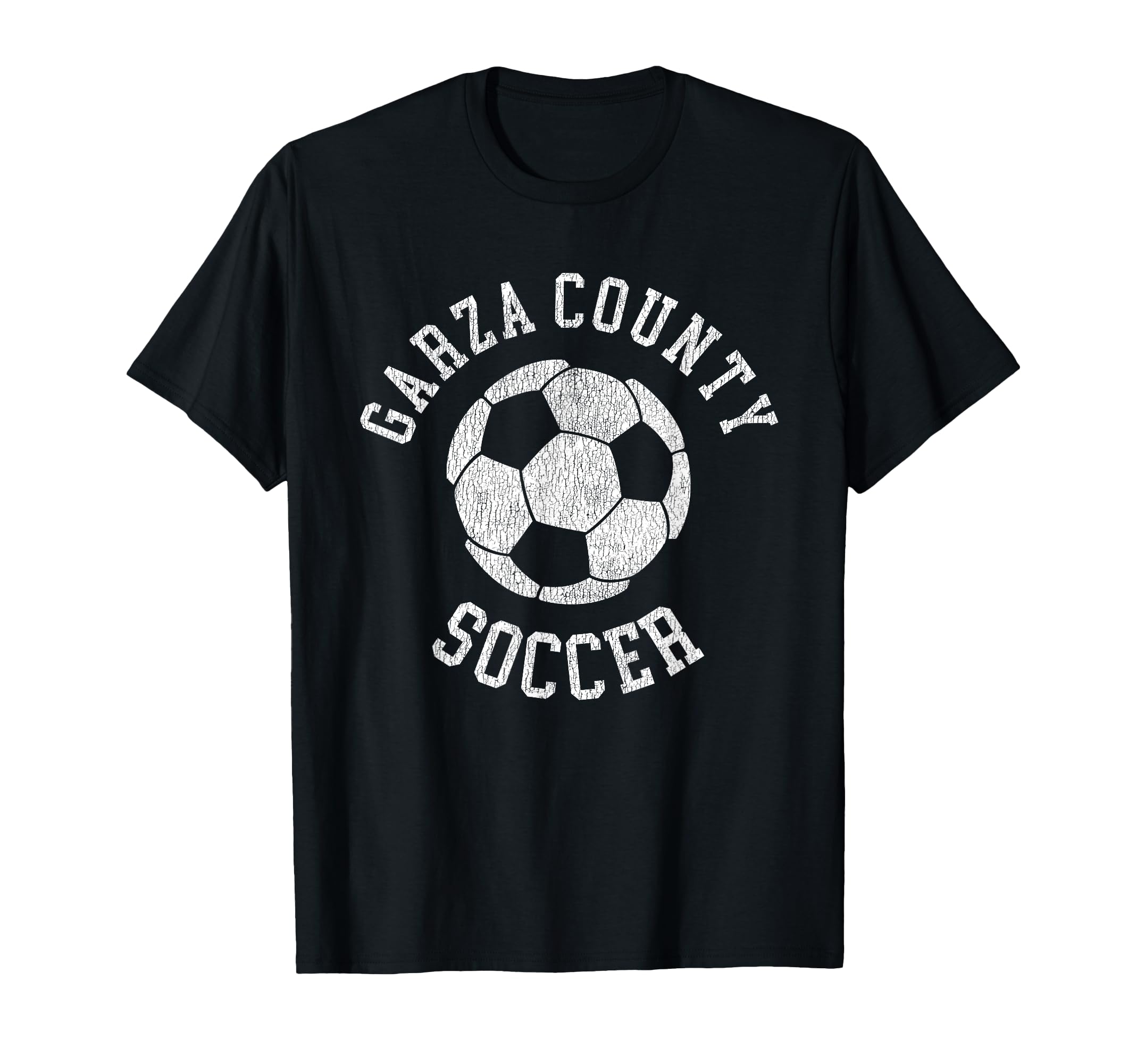 Garza County Soccer Distressed 90S T-Shirt - Minimalist Print for Adults - T-Shirt, Sweatshirt, Hoodie